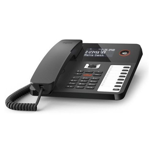 Image of TELEFONO FILO CON SEGRETERIA DESK800 AM BLACK 074