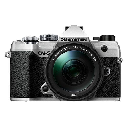 Image of Fotocamera mirrorless 20Mpx OM 5 Kit M.Zuiko Digital Ed 14 150mm F4 5.6 Ii argento 074