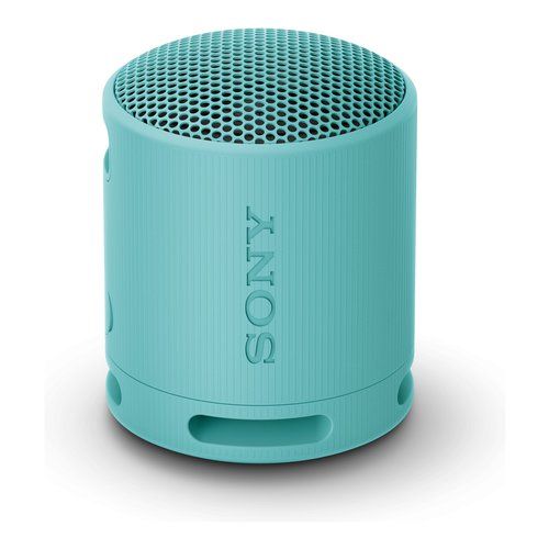 Image of Sony SRS-XB100 - Speaker Wireless Bluetooth, portatile, leggero, compatto, da esterno, da viaggio, resistente IP67 impermeabile e antipolvere, batteria da 16 ore, cinturino versatile, chiamate in vivavoce - Blu 074