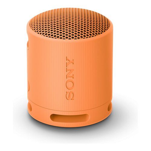 Image of Sony SRS-XB100 - Speaker Wireless Bluetooth, portatile, leggero, compatto, da esterno, da viaggio, resistente IP67 impermeabile e antipolvere, batteria da 16 ore, cinturino versatile, chiamate in vivavoce – Arancio 074