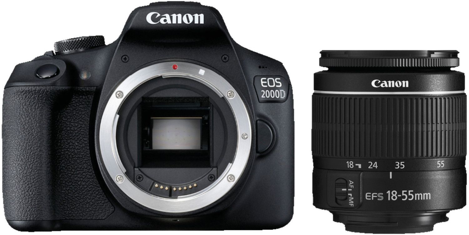 Image of Canon EOS 2000D + EF-S 18-55mm f/3.5-5.6 III Kit fotocamere SLR 24,1 MP CMOS 6000 x 4000 Pixel Nero 074