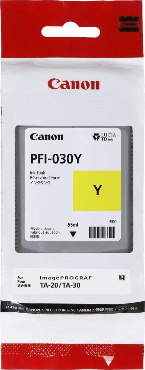 Image of Canon PFI-030Y cartuccia Inkjet 1 pz Originale Giallo 074