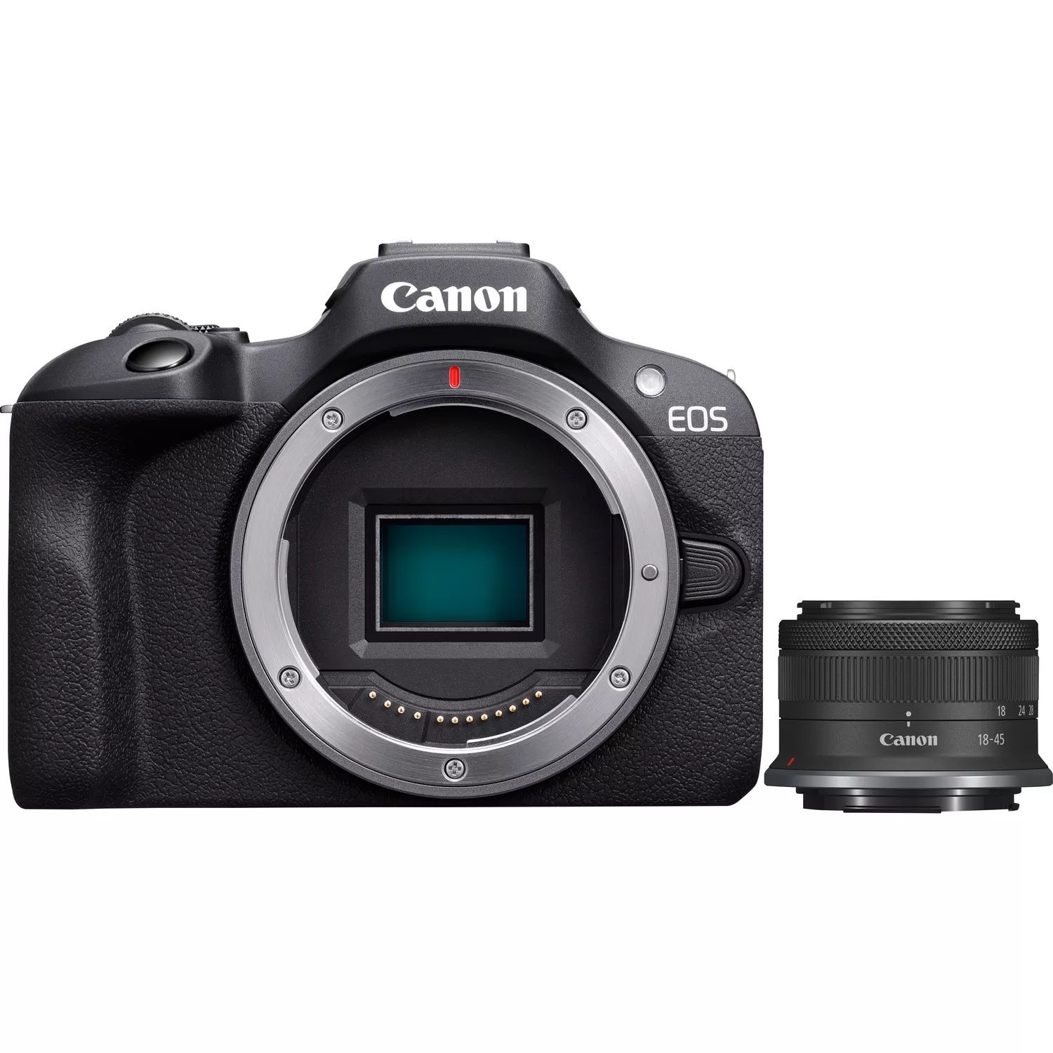 Image of Canon EOS R100 + RF-S 18-45mm F4.5-6.3 IS STM Kit MILC 24,1 MP CMOS 6000 x 4000 Pixel Nero 074