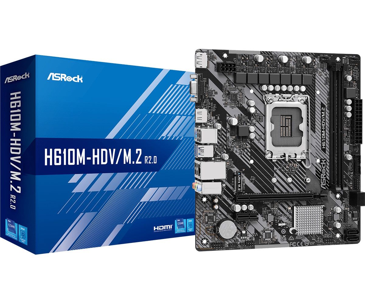 Image of ASROCK MB H610, H610M-HDV/M.2 R.0, LGA 1700, 2DDR4, M2, MATX 074