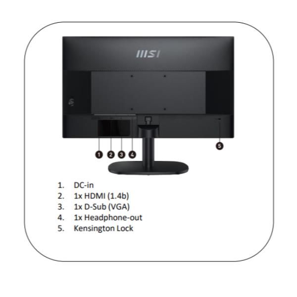 Image of MSI Pro MP245V Monitor PC 60,5 cm (23.8") 1920 x 1080 Pixel Full HD LCD Nero 074