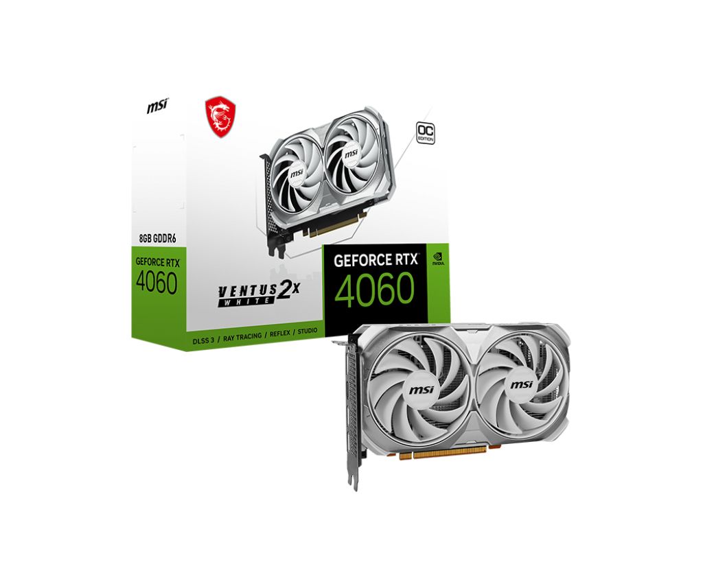 Image of MSI VENTUS GeForce RTX 4060 2X WHITE 8G OC NVIDIA 8 GB GDDR6 074