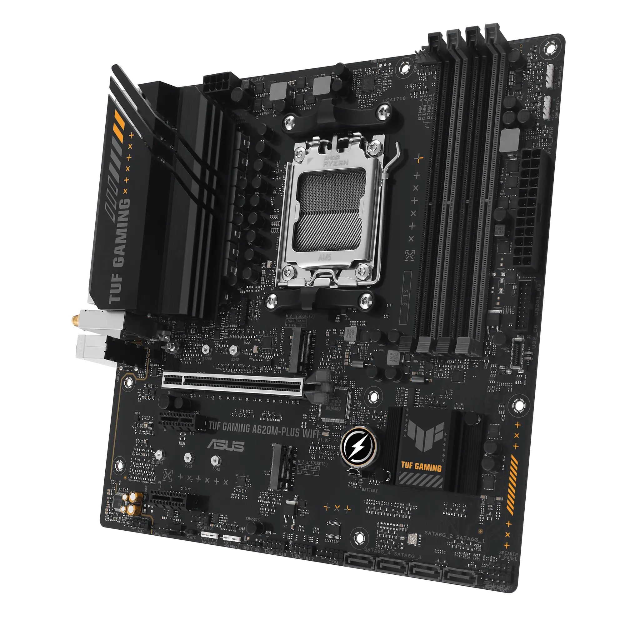 Image of ASUS TUF GAMING A620M-PLUS WIFI AMD A620 Socket AM5 micro ATX 074