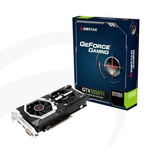 Image of SVGA BIOSTAR NVIDIA GTX1050Ti-4GB ATX 4GB GDDR5 128Bit DUAL FAN DVI+HDMI+DP PCI-E 3.0 074