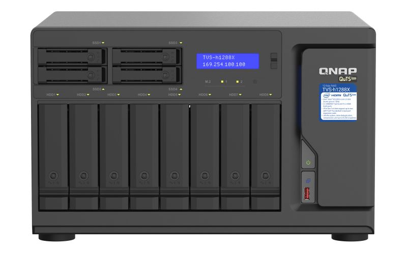 Image of QNAP TVS-h1288X NAS Tower Intel® Xeon® W-1250 16 GB DDR4 0 TB QuTS hero Nero 074