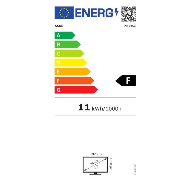 Image of ASUS MB14AC Monitor PC 35,6 cm (14") 1920 x 1080 Pixel Full HD Grigio 074