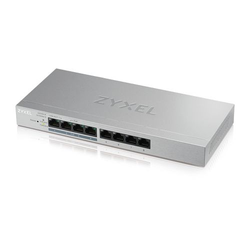 Image of Zyxel GS1200-8HP v2 Gestito Gigabit Ethernet (10/100/1000) Supporto Power over Ethernet (PoE) Grigio 074