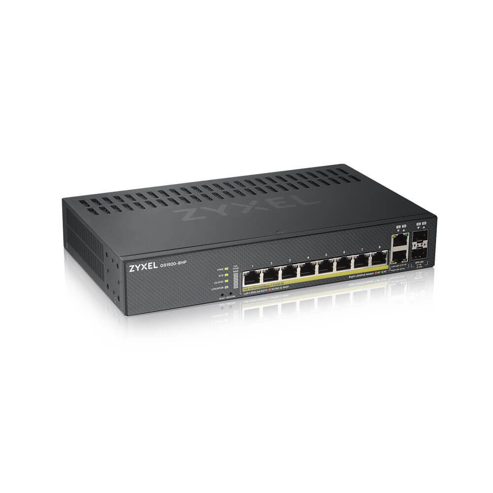 Image of Zyxel GS1920-8HPV2 Gestito Gigabit Ethernet (10/100/1000) Supporto Power over Ethernet (PoE) Nero 074