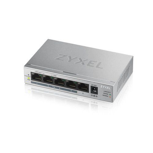 Image of Zyxel GS1005HP Non gestito Gigabit Ethernet (10/100/1000) Supporto Power over Ethernet (PoE) Argento 074