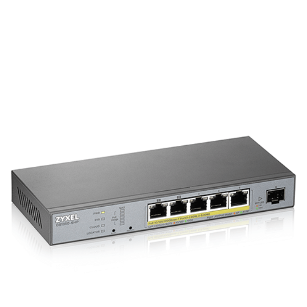 Image of Zyxel GS1350-6HP-EU0101F switch di rete Gestito L2 Gigabit Ethernet (10/100/1000) Supporto Power over Ethernet (PoE) Grigio 074