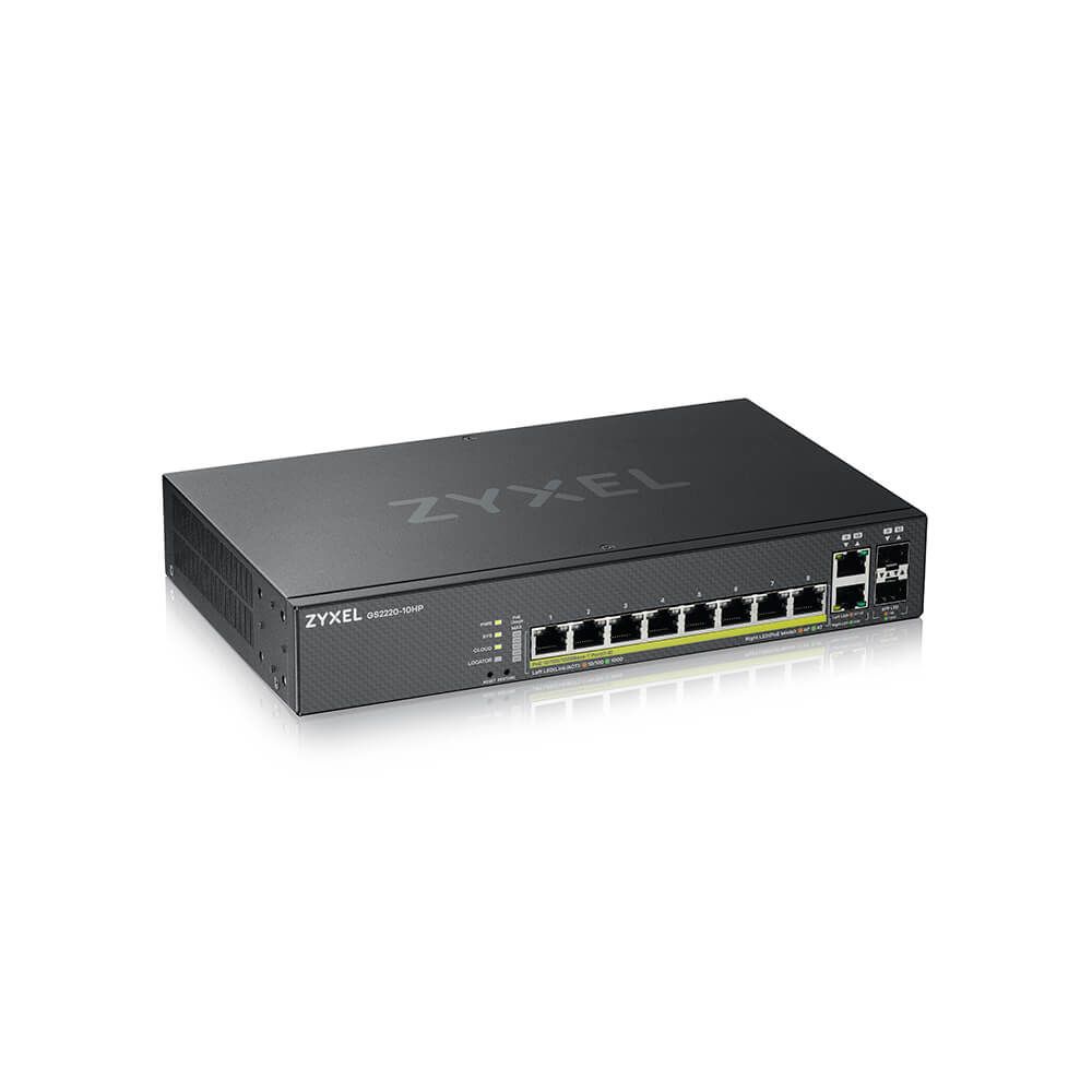 Image of Zyxel GS2220-10HP-EU0101F switch di rete Gestito L2 Gigabit Ethernet (10/100/1000) Supporto Power over Ethernet (PoE) Nero 074