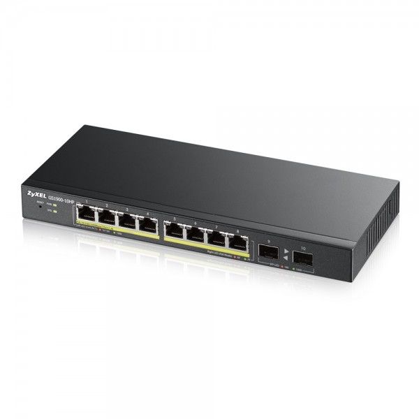 Image of Zyxel GS1900-8HP v3 PoE Gestito L2 Gigabit Ethernet (10/100/1000) Supporto Power over Ethernet (PoE) Nero 074