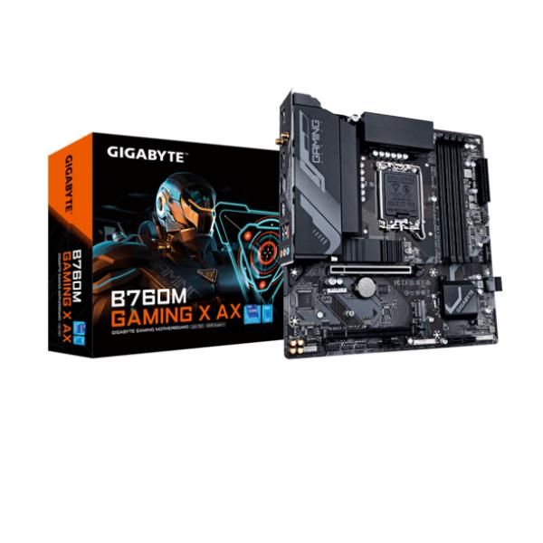 Image of GIGABYTE B760M Gaming X AX Scheda madre - Supporta CPU Intel Core 14ª generazione, VRM a 8+1+1 fasi, fino a 7600 MHz DDR5, 2xPCIe 4.0 M.2, Wi-Fi 6E, LAN 2.5GbE, USB 3.2 Gen 2 074