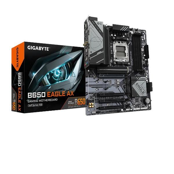 Image of GIGABYTE B650 EAGLE AX Scheda madre - AMD Ryzen serie 9000, VRM a 12+2+2 fasi, fino a 7600 MHz DDR5 (OC), 1xPCIe 5.0 + 2xPCIe 4.0 M.2, LAN GbE, WIFI 6E, USB 3.2 Gen 2 074