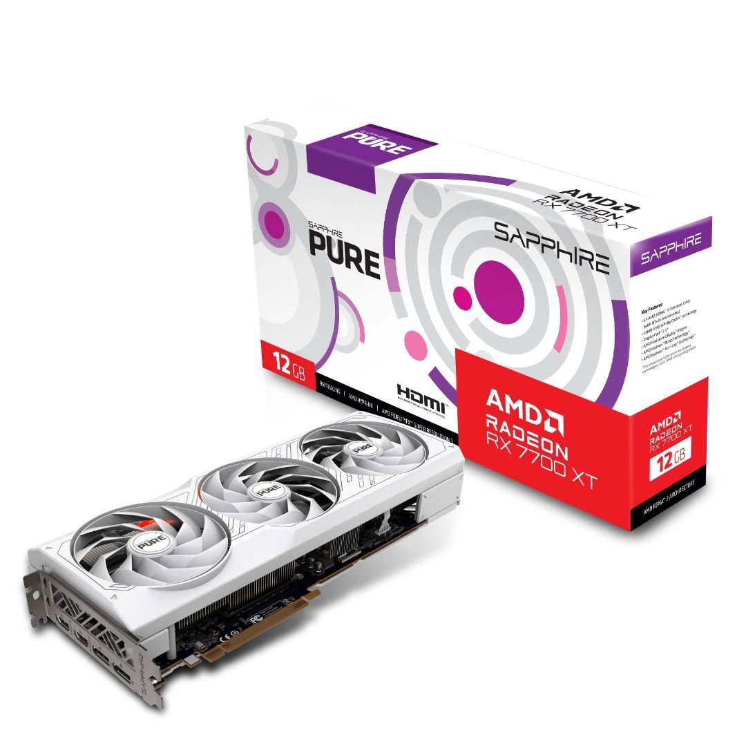 Image of SAPPHIRE VGA RADEON RX 7700 XT, PURE RX 7700 XT GAMING OC, 12GB GDDR6, DUAL HDMI / DUAL DP 074