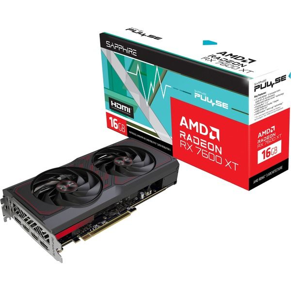 Image of SAPPHIRE VGA RADEON RX 7600 XT, PULSE RX 7600 XT GAMING OC, 16GB GDDR6, 2HDMI/2DP, LITE 074