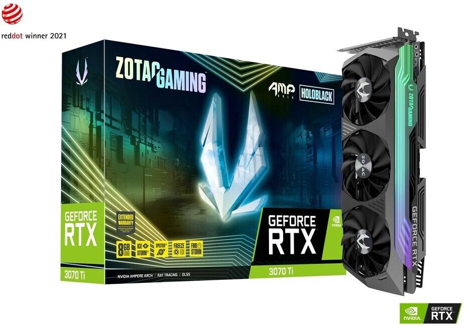 Image of ZOTAC 10189 Geforce RTX 3070TI AMP HOLO 8GB GDDR6X LHR NO MINING VERSION 074