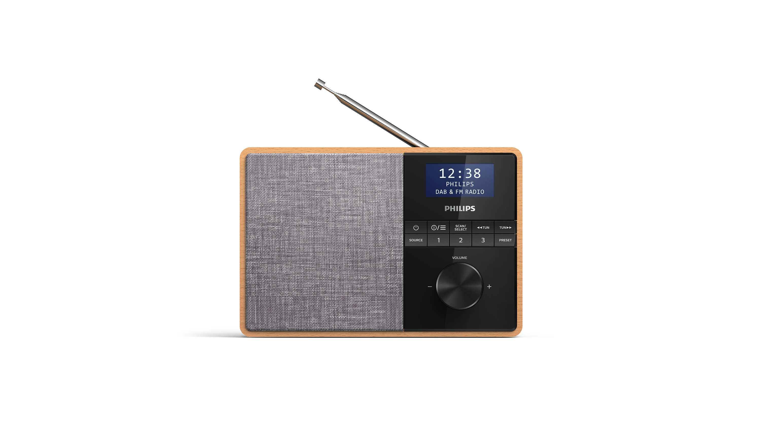 Image of Philips TAR5505/10 radio Portatile Digitale Nero, Grigio, Legno 074