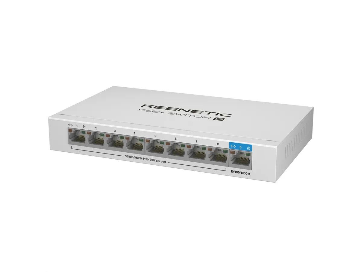 Image of KEENETIC POE+ SWITCH 9 (KN-4710), SWITCH 1 PORTA 1GBPS + 8 PORTE 1 GBPS POE+, POTENZA MASSIMA EROGAB 074