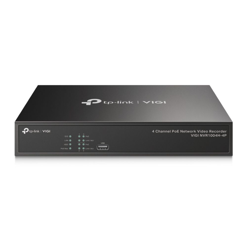 Image of TP-Link VIGI NVR1004H-4P Videoregistratore di rete (NVR) Nero 074