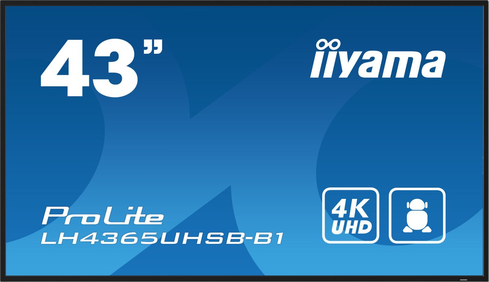 Image of iiyama LH4365UHSB-B1 visualizzatore di messaggi Design chiosco 108 cm (42.5") LED Wi-Fi 800 cd/m² 4K Ultra HD Nero Processore integrato Android 11 24/7 074