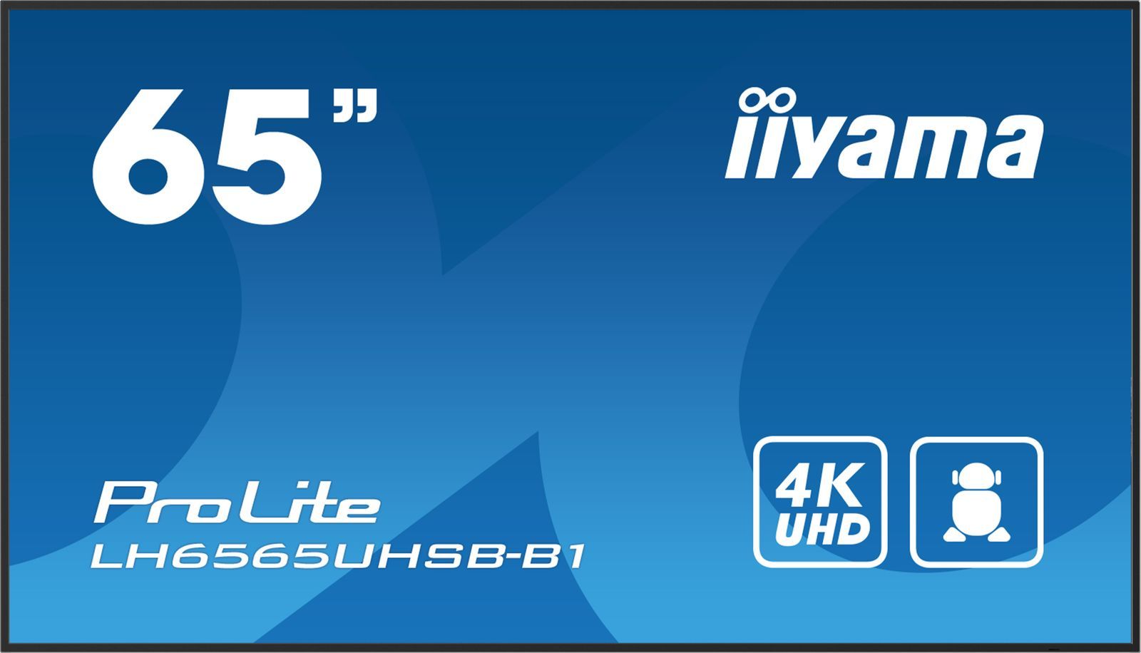 Image of iiyama LH6565UHSB-B1 visualizzatore di messaggi Design chiosco 163,8 cm (64.5") LED Wi-Fi 800 cd/m² 4K Ultra HD Nero Processore integrato Android 11 24/7 074