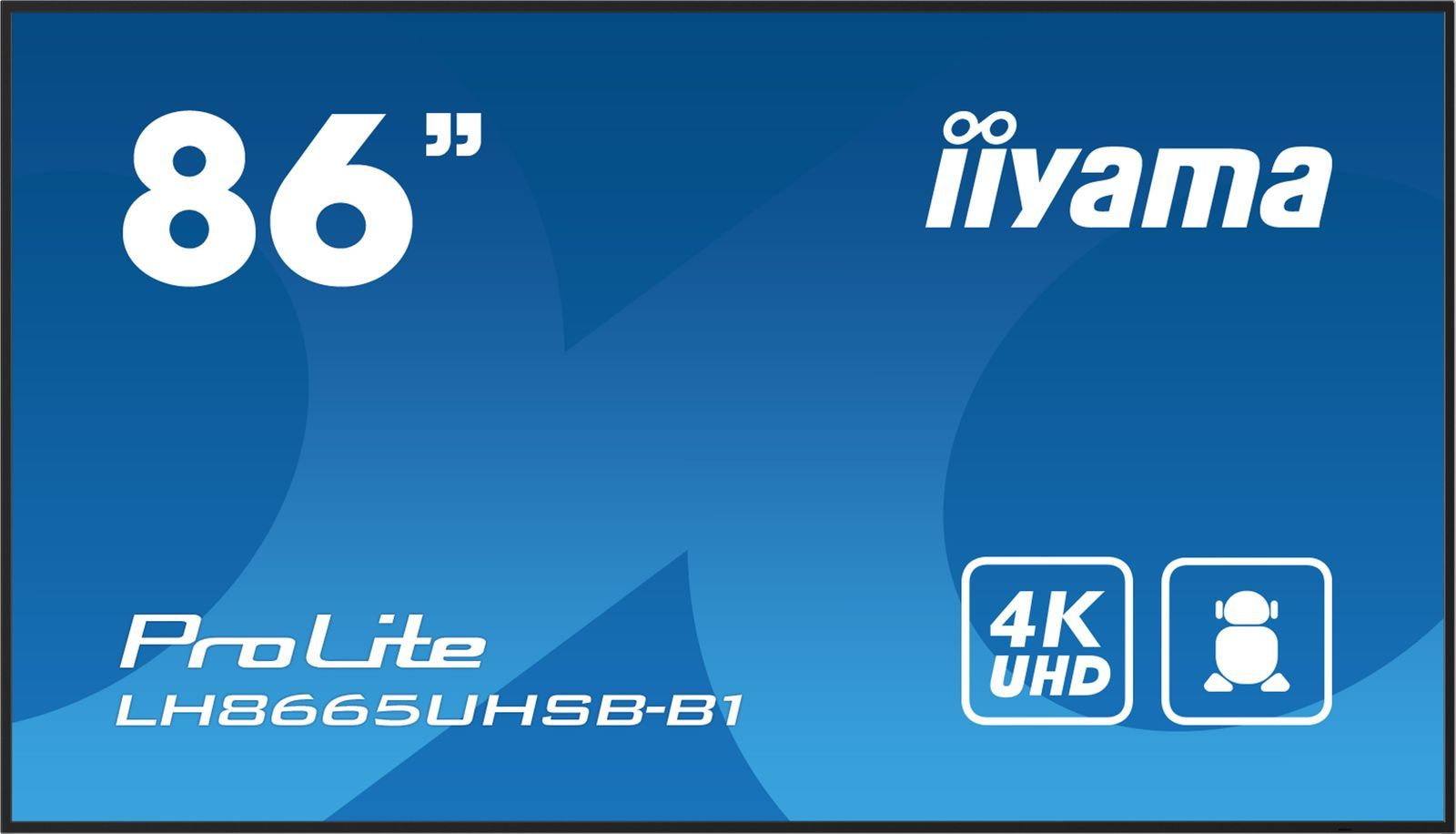 Image of iiyama LH8665UHSB-B1 visualizzatore di messaggi Design chiosco 2,18 m (86") LED Wi-Fi 800 cd/m² 4K Ultra HD Nero Processore integrato Android 11 24/7 074