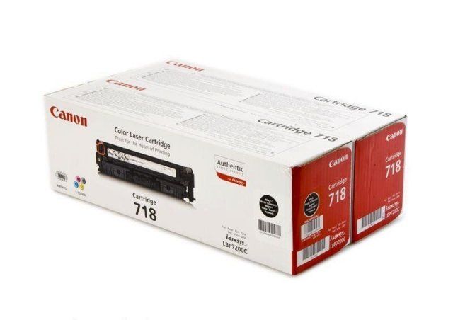 Image of Canon CRG-718 Bk VP toner 2 pz Originale Nero 074