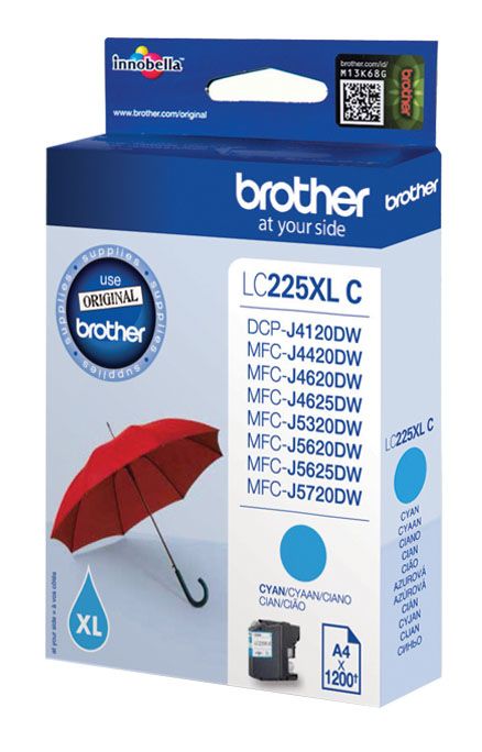 Image of Brother LC-225XLC cartuccia Inkjet 1 pz Originale Resa elevata (XL) Ciano 074