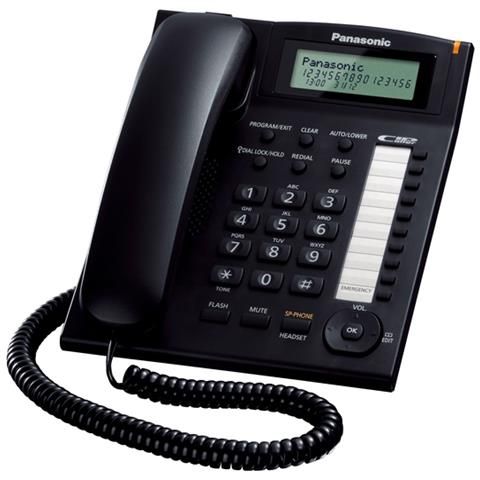 Image of Panasonic KX-TS880EXB telefono Telefono analogico Nero Identificatore di chiamata 074