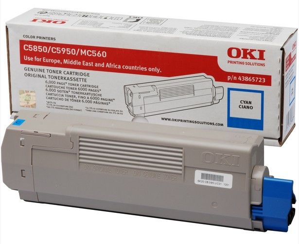 Image of OKI 43865723 toner Originale Ciano 1 pezzo(i) 074