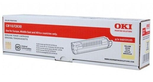 Image of OKI C810/830 TONER GIALLO 8K 074