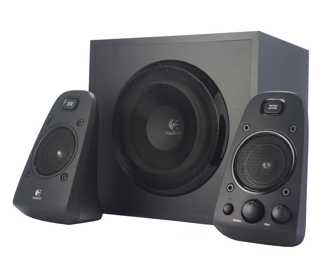 Image of LOGITECH Z623 THX Sistema di Altoparlanti 2.1, Subwoofer, Certificazione THX, 400 Watt, Bassi Profondi, Porta 3,5 mm e RCA, con Controlli, PC / PS4 / Xbox / DVD / TV / Smartphone / Tablet, Nero 074