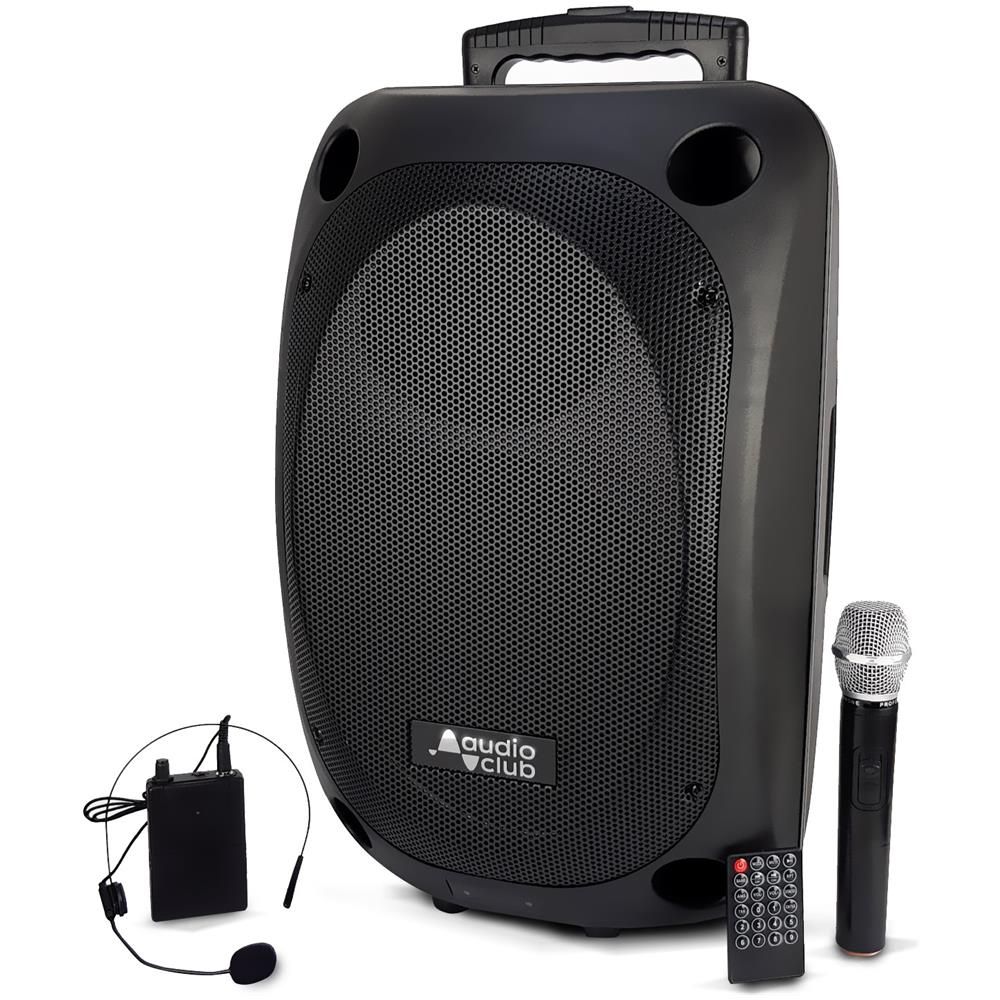 Image of AUDIO CLUB Altoparlante Portatile Professionale 12 350 / 700w - Audioclub Moov12 - Bluetooth Usb Fm Radio Linea - Batteria - 2 Micro Uhf 074