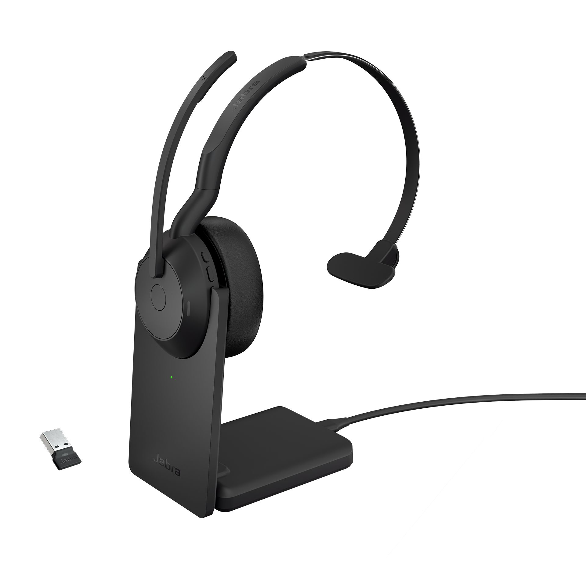 Image of Jabra 25599-889-989 cuffia e auricolare Con cavo e senza cavo A Padiglione Ufficio Bluetooth Base di ricarica Nero 074