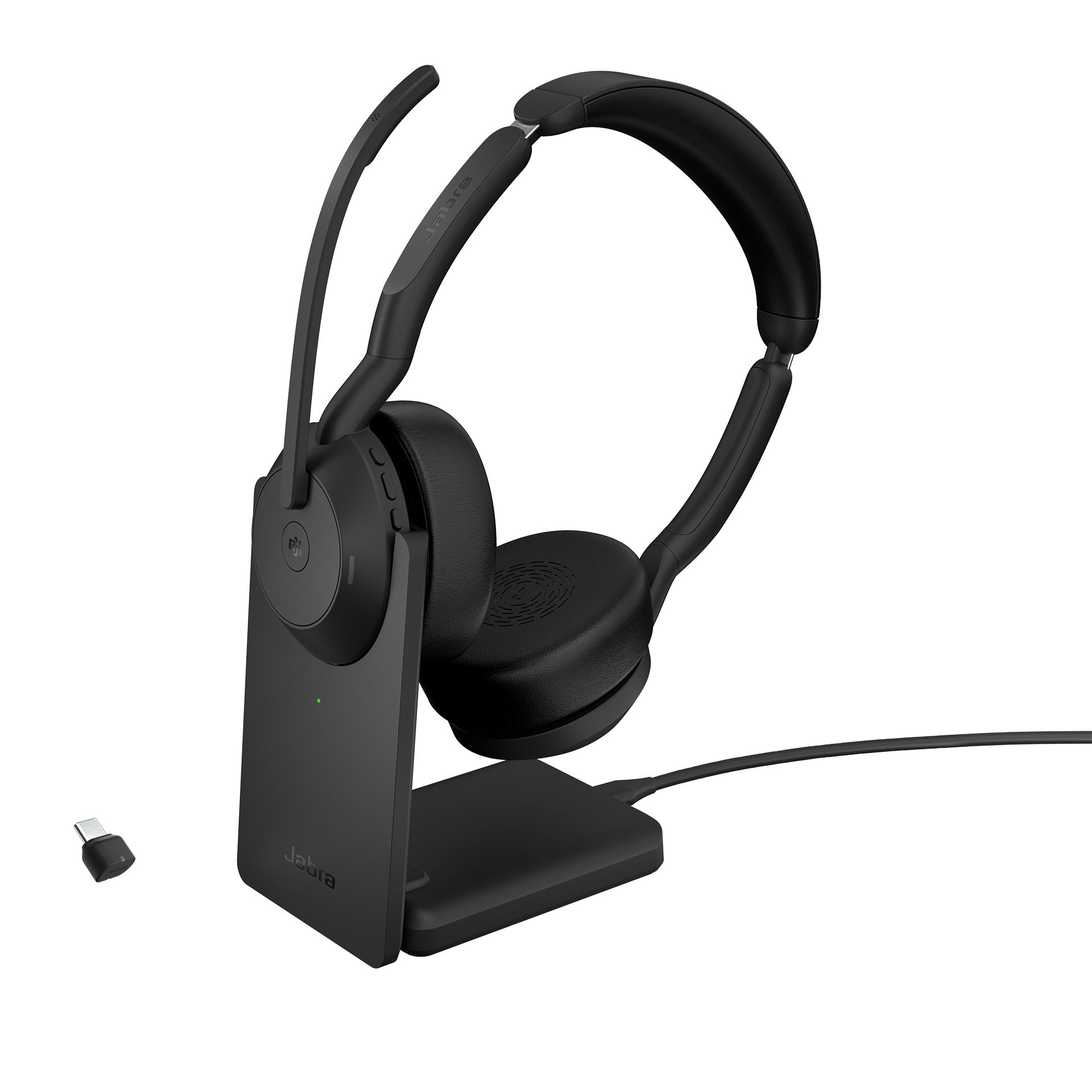 Image of Jabra 25599-999-889 cuffia e auricolare Con cavo e senza cavo A Padiglione Ufficio Bluetooth Base di ricarica Nero 074