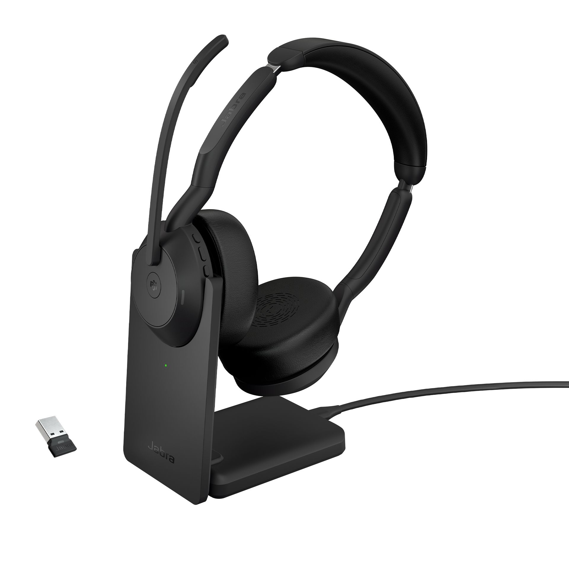 Image of Jabra 25599-999-989 cuffia e auricolare Con cavo e senza cavo A Padiglione Ufficio Bluetooth Base di ricarica Nero 074