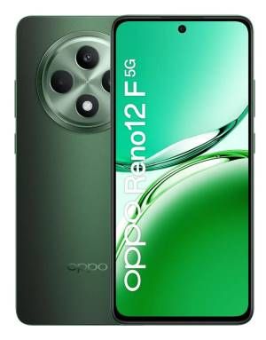 Image of OPPO Reno12 F 5G AI Smartphone, Tripla fotocamera 50+8+2MP, Selfie 32MP, Display 6.67” 120HZ AMOLED FHD+, 5000mAh, RAM 16 GB (8+8) + ROM 256GB, [Versione Italia], Olive Verde 074