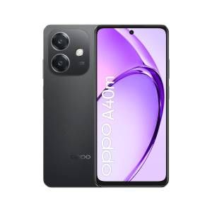 Image of OPPO A40M Smartphone, Fotocamera AI 50MP, Selfie 5MP, Display 6.67” 90HZ LCD HD+, 5100mAh, RAM 16 GB (8+8) + ROM 256GB, IP54, [Versione Italia], Sparkle nero 074