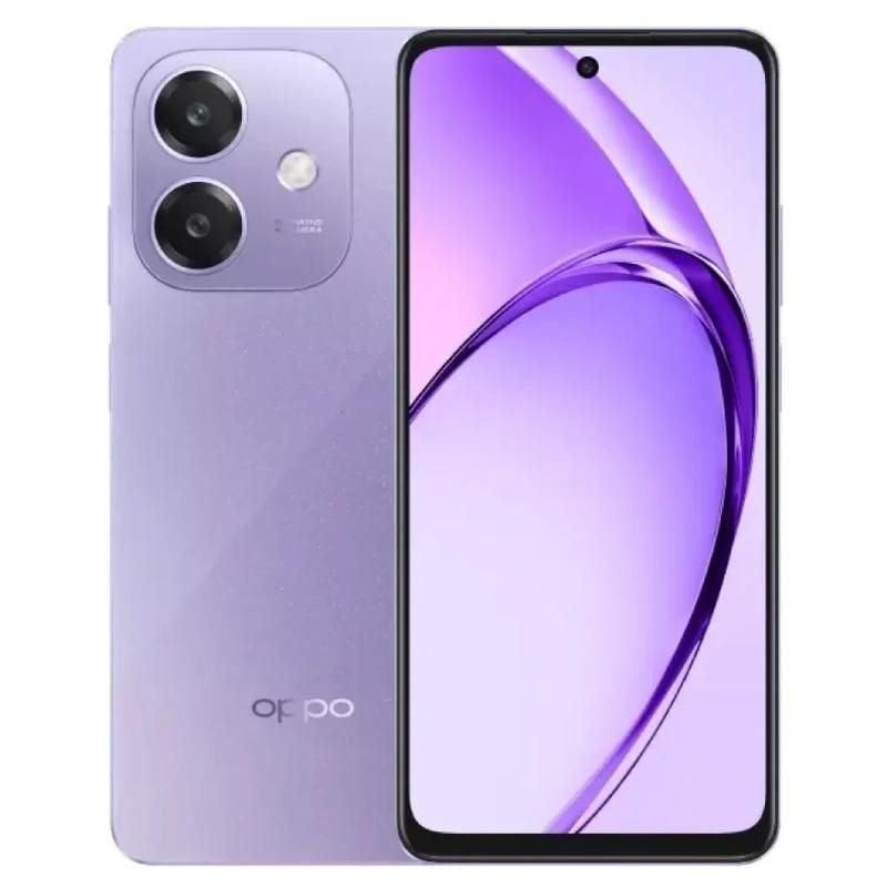 Image of OPPO A40 Smartphone, Fotocamera AI 50MP, Selfie 5MP, Display 6.67” 90HZ LCD HD+, 5100mAh, RAM 4 Esp 8GB (+4GB Virtuali) +ROM 128GB, IP54, [Versione Italia], Starry Purple 074