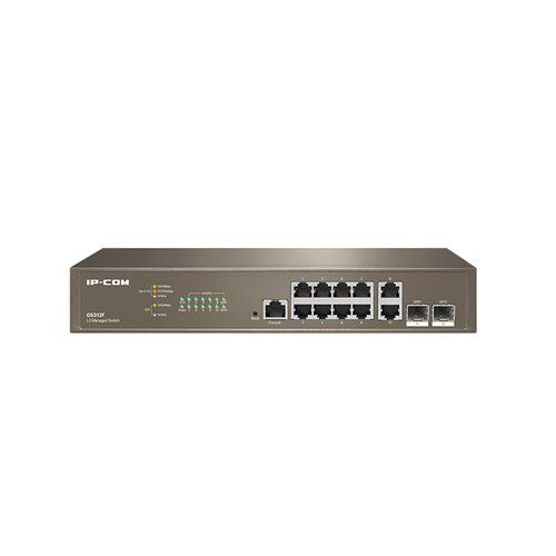 Image of SWITCH IP-COM G5312F 10P GIGABIT+2P SFP 1P Console, 13-inch rack-mountable Case Metallo L3 Cloud Managed 074