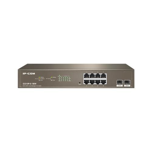 Image of SWITCH IP-COM G3310P-8-150W 8P GIGABIT + 2SFP Cloud Managed Max PoE per porta: 30W - PoE totale 130W 074