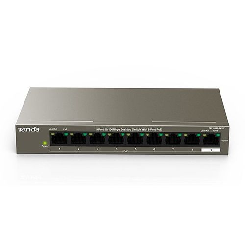 Image of Tenda TEF1109P-8-63W Fast Ethernet (10/100) Nero Supporto Power over Ethernet (PoE) 074