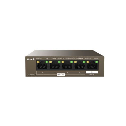 Image of SWITCH TENDA TEG1105PD 5P LAN GIGABIT PD DESKTOP CON 4P PoE 074