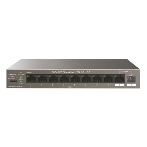 Image of SWITCH TENDA TEG1110PF-8-102W 10P GIGABIT DESKTOP 10/100/1000M 9P GE(DI CUI 8P POE)+1SFP 074