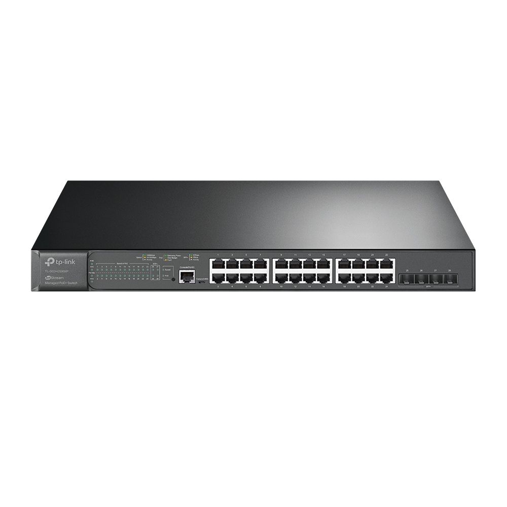 Image of TP-Link Omada SG3428XMP switch di rete Gestito L2+ Gigabit Ethernet (10/100/1000) Supporto Power over Ethernet (PoE) 1U Nero 074